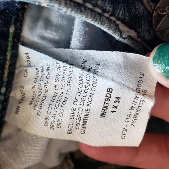 Wrangler Rock 47 Jeans Ultra Low Rise Denim 1x34" - Picture 2 of 6